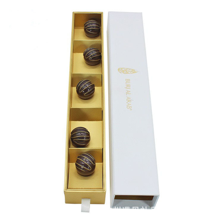 廠家直銷精美抽屜紙盒抽拉式5格巧克力包裝盒糖果盒可定尺寸LOGO