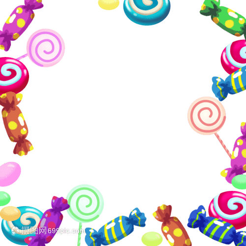 萬圣節糖果邊框