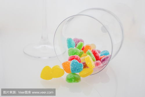 在白色背景上的糖果candy fruit on a white background photo
