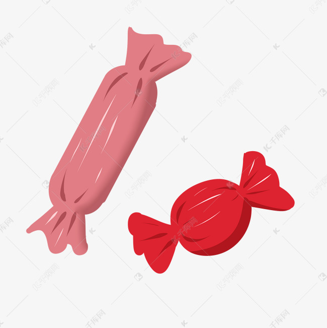 手繪糖果糖塊插畫